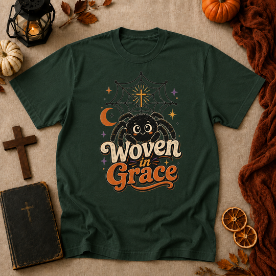 Spider 'Woven in Grace' Halloween Graphic T-Shirt