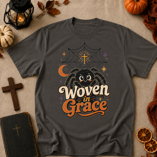 Spider 'Woven in Grace' Halloween Graphic T-Shirt