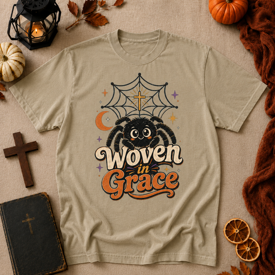 Spider 'Woven in Grace' Halloween Graphic T-Shirt