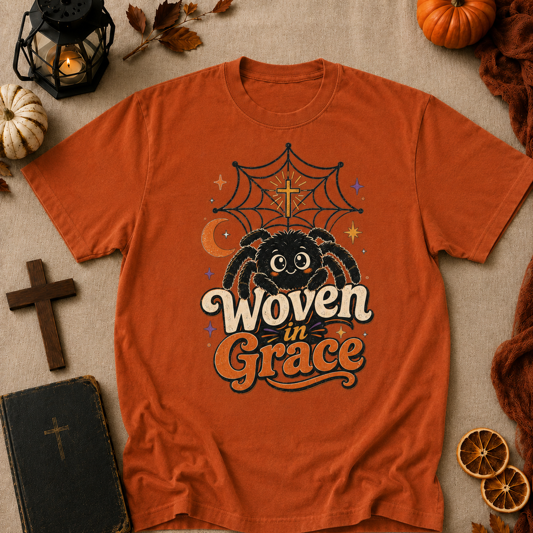 Spider 'Woven in Grace' Halloween Graphic T-Shirt